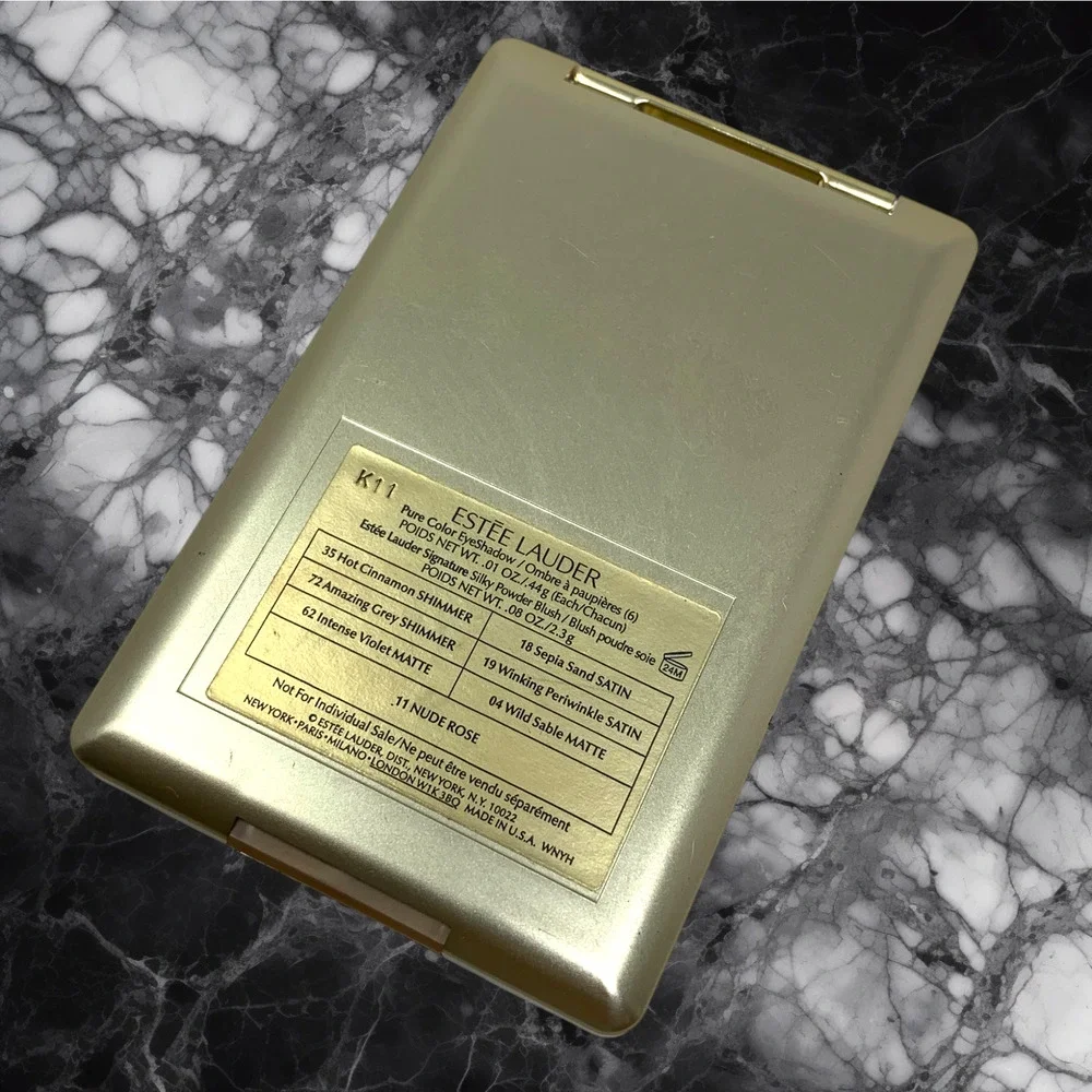NEW Vintage 1990's Estee Lauder Unused Eyeshadow Blush Palette Gold Compact GWP